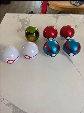 Pokemon Assorted Poké Ball Set - Red, Green, White, Blue